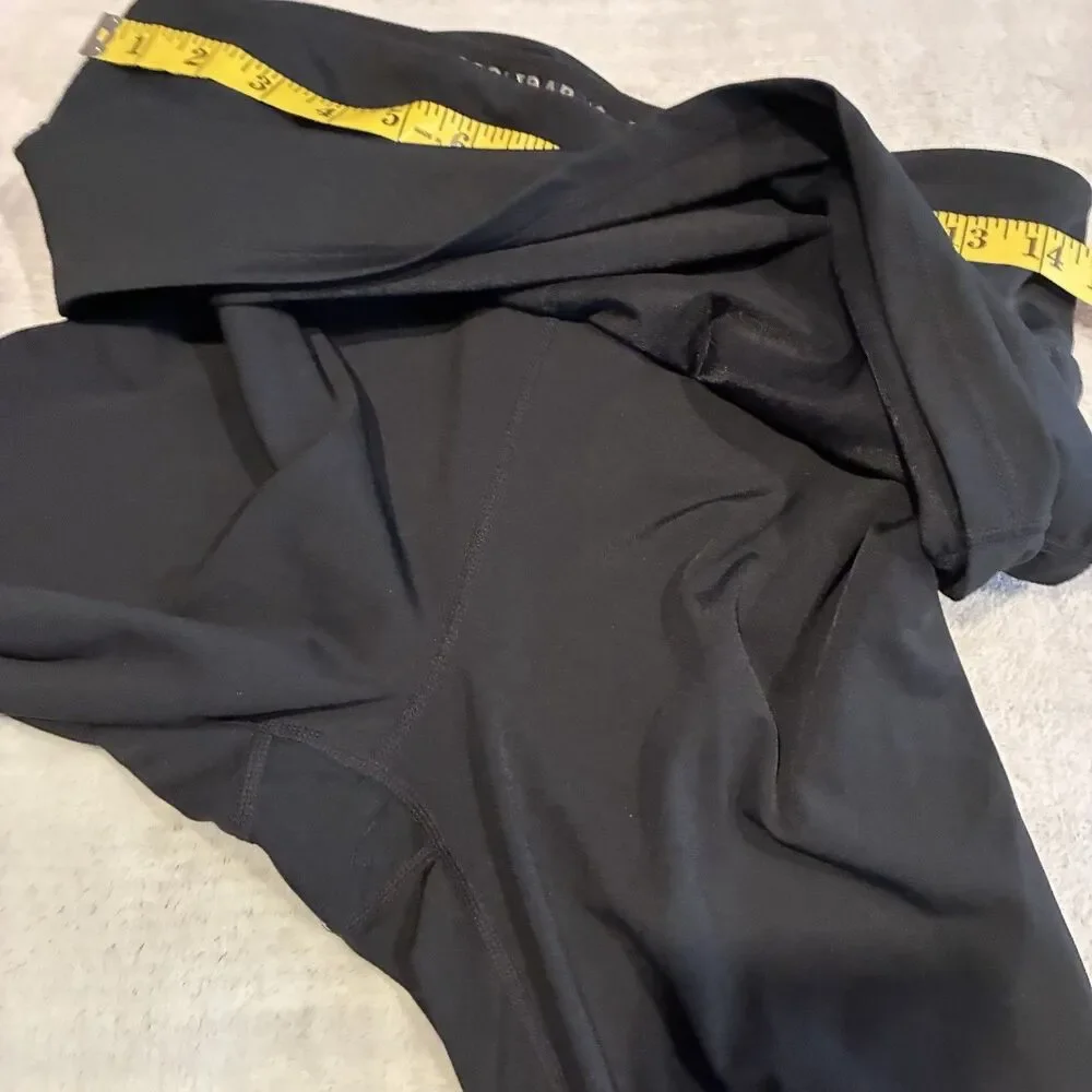 Coolibar Womens Black Skapri Skirted Capri Leggings UPF 50+ Sun Protection Sz M